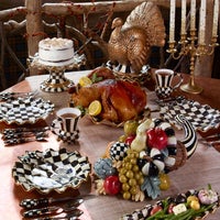 Courtly Check Ceramic Fluted Dinner Plate