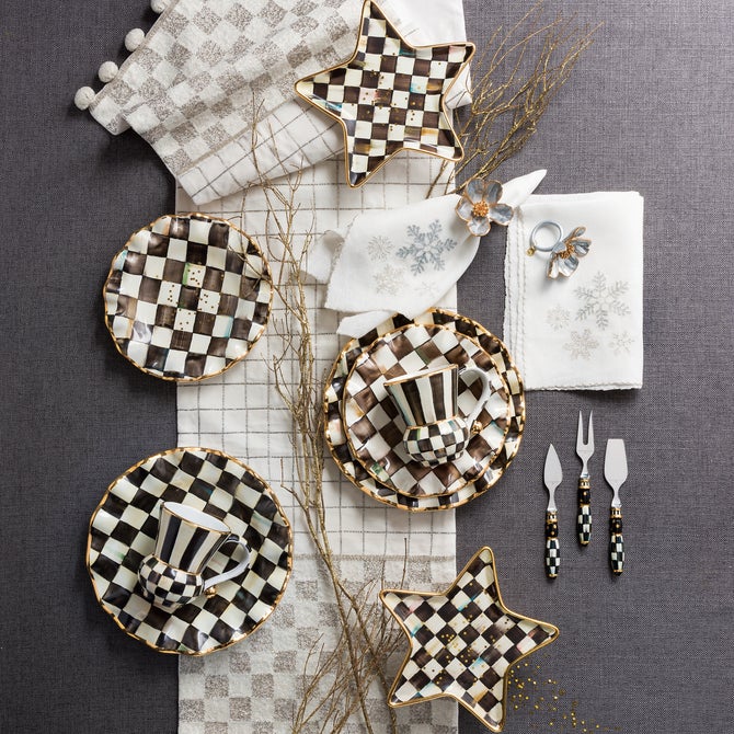 Courtly Check Ceramic Fluted Dinner Plate image number 5