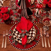 Courtly Check Ceramic Fluted Dinner Plate