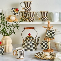 Courtly Check Ceramic Fluted Dessert Plate