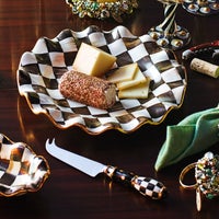 Courtly Check Ceramic Fluted Dessert Plate