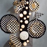 Courtly Check Ceramic Fluted Dessert Plate