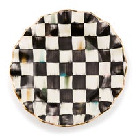 Courtly Check Ceramic Fluted Dessert Plate