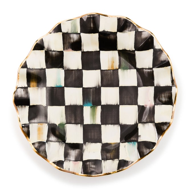 Courtly Check Ceramic Fluted Dessert Plate image number 2