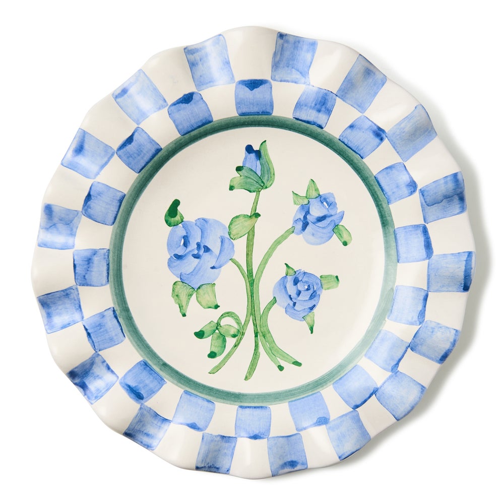 Megan Stokes Fluted Dessert Plate mackenzie-childs Panama imagen 1 Megan Stokes Fluted Dessert Plate mackenzie-childs Panama imagen 1