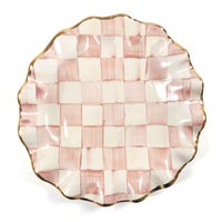 Rosy Check Fluted Ceramic Dinnerware