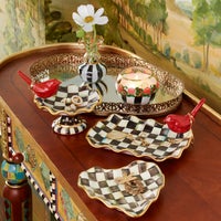 Courtly Check Fluted Heart Plate