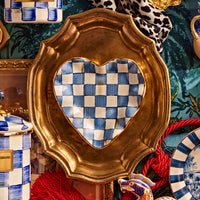 Royal Check Fluted Heart Plate