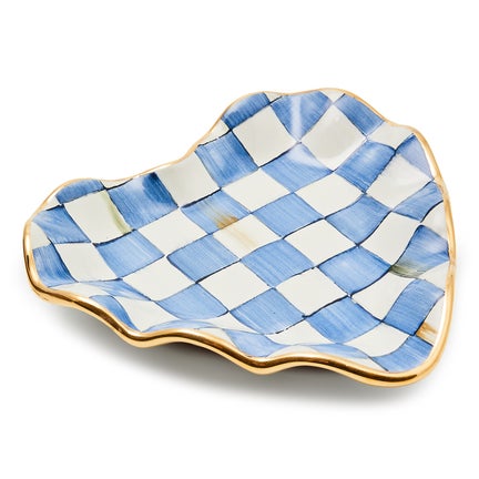 Royal Check Fluted Heart Plate