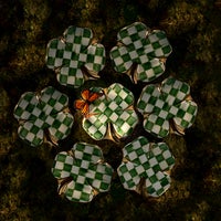 Lucky Check Clover Plate