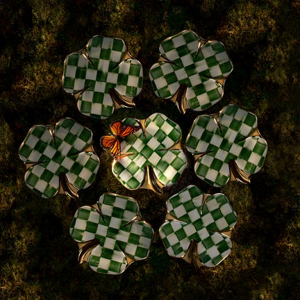 Lucky Check Clover Plate