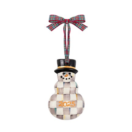 Sterling Check 2025 Snowman Ornament