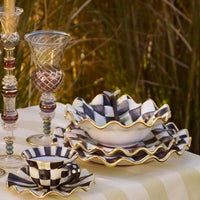Courtly Check Ceramic Fluted Breakfast Bowl