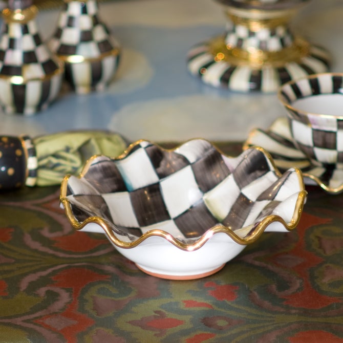 Courtly Check Ceramic Fluted Breakfast Bowl image number 6