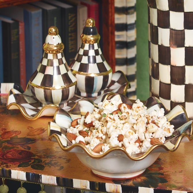 Courtly Check Ceramic Fluted Breakfast Bowl image number 4