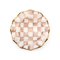 Mocha Check Ceramic Fluted Breakfast Bowl