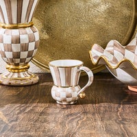 Mocha Check Ceramic Mug