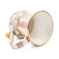 Mocha Check Ceramic Mug