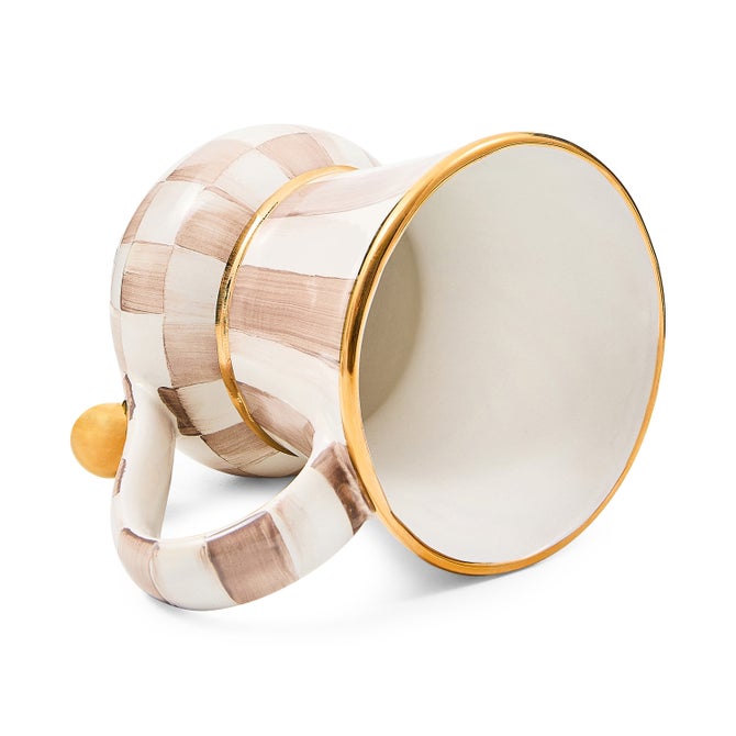 Mocha Check Ceramic Mug image number 2