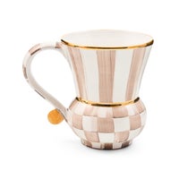 Mocha Check Ceramic Mug