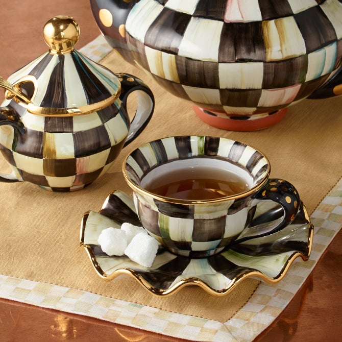 Courtly Check Ceramic Teacup image number 6