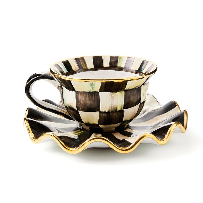 Courtly Check Ceramic Teacup image number 3