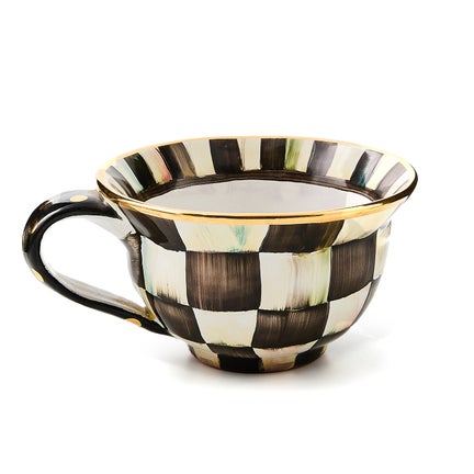Courtly Check Ceramic Teacup