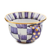 Plum Check Ceramic Teacup