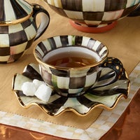 Courtly Check Ceramic Saucer