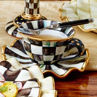Courtly Check Ceramic Saucer