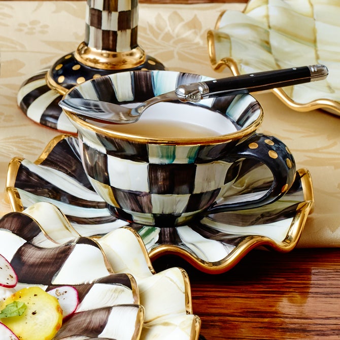 Courtly Check Ceramic Saucer image number 8