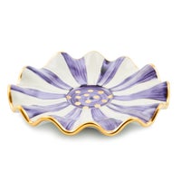 Plum Check Ceramic Saucer