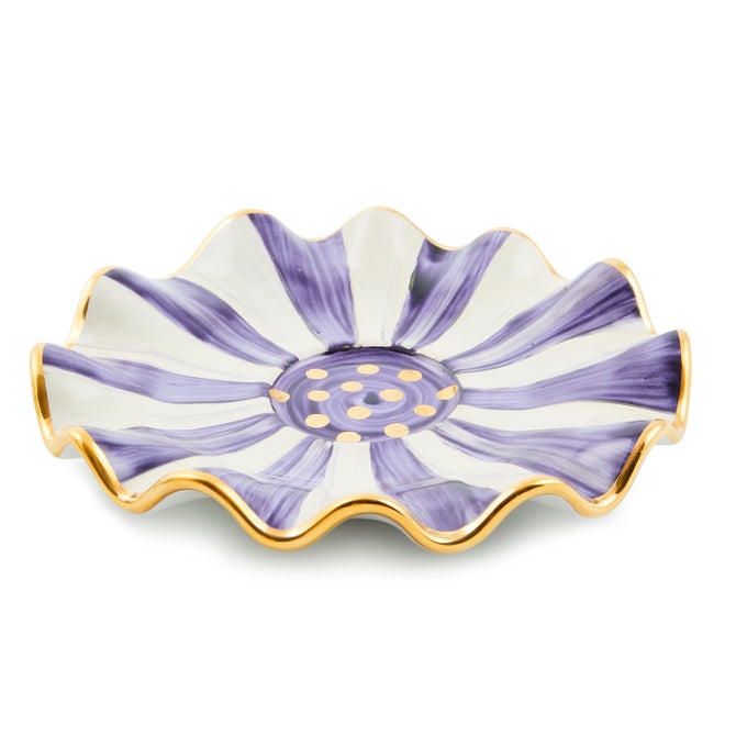 Plum Check Ceramic Saucer image number 2