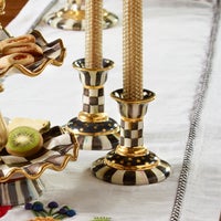 Courtly Check Large Ceramic Candlestick