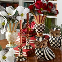 Courtly Check Large Ceramic Candlestick