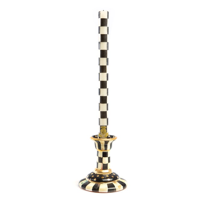 Courtly Check Large Ceramic Candlestick image number 6