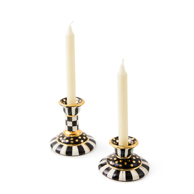 Courtly Check Large Ceramic Candlestick image number 11