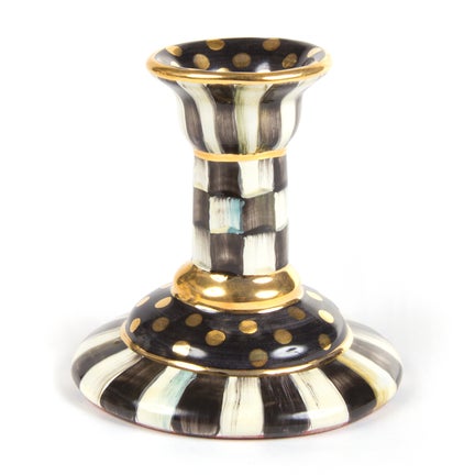 Courtly Check Large Ceramic Candlestick