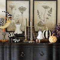 Courtly Check Small Ceramic Candlestick