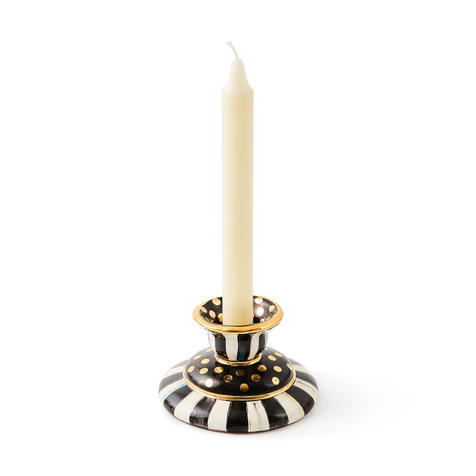 Courtly Check Small Ceramic Candlestick image number 2