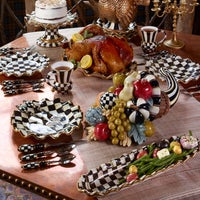 Courtly Check Ceramic Hors d'Oeuvre Tray