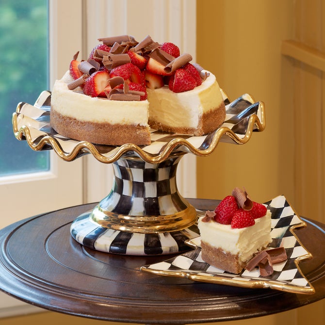 Courtly Check Ceramic Fluted Cake Stand image number 3