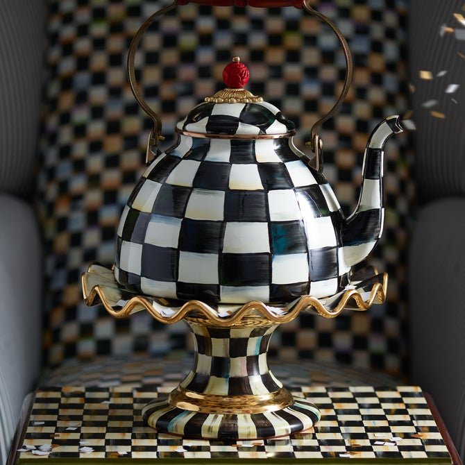 Courtly Check Ceramic Fluted Cake Stand image number 7
