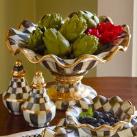 Courtly Check Ceramic Compote