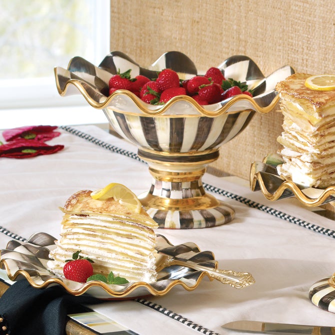 Courtly Check Ceramic Compote image number 2