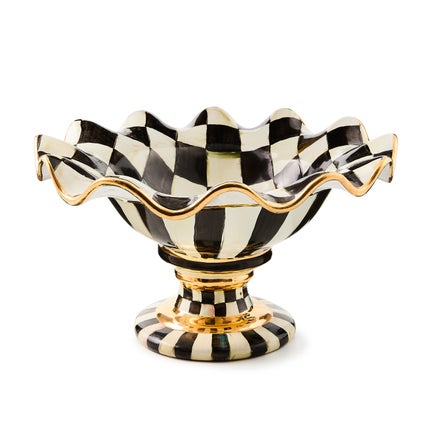 Courtly Check Ceramic Compote
