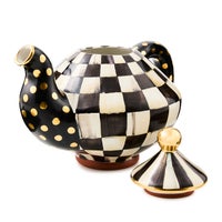 Courtly Check Ceramic Teapot
