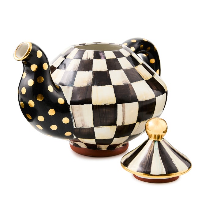 Courtly Check Ceramic Teapot image number 3