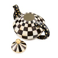 Courtly Check Ceramic Teapot