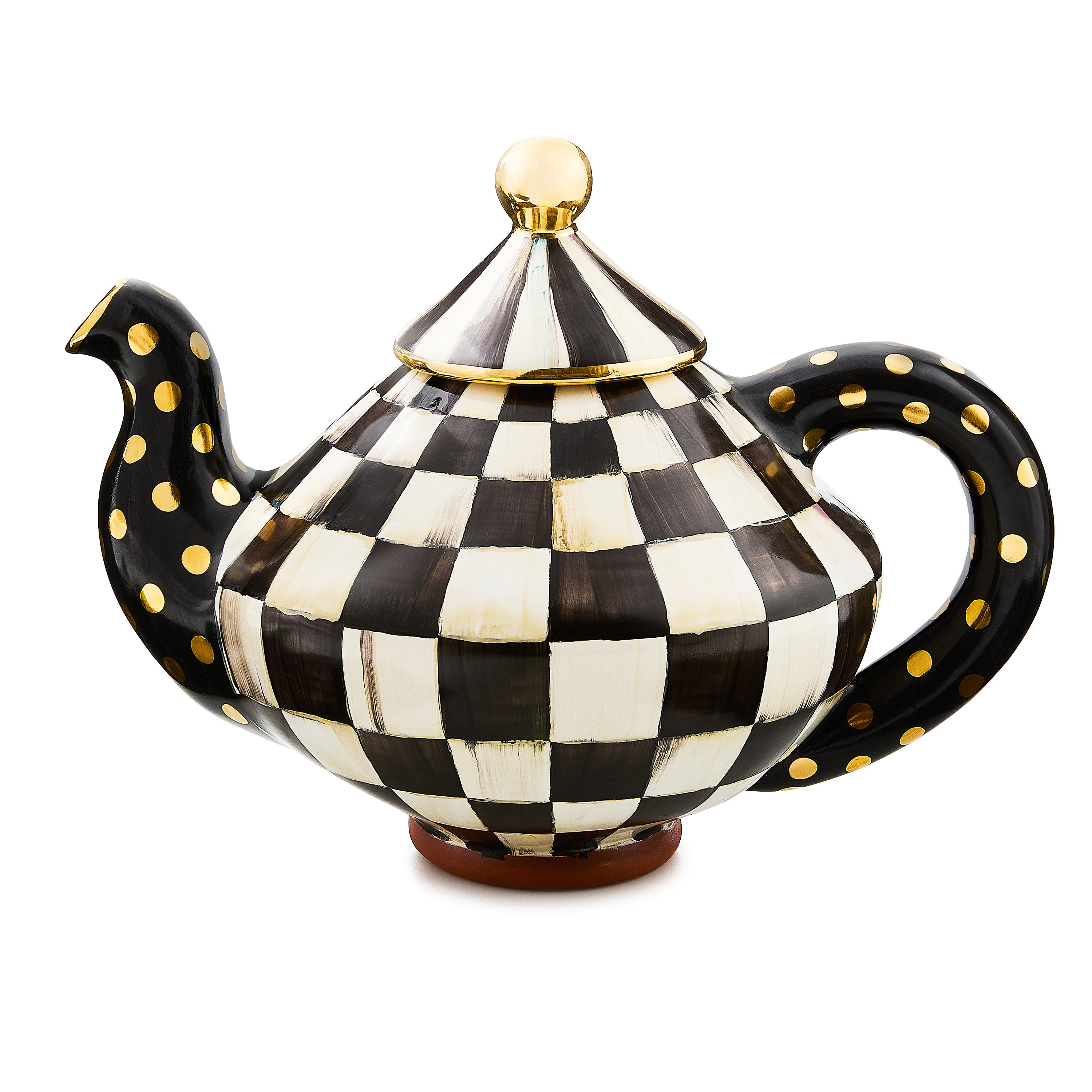 Courtly Check Ceramic Teapot - Thumbnail 2